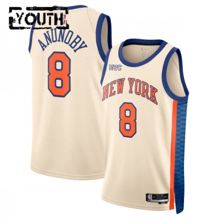 Dres New York Knicks Og Anunoby Nike 2025-26 City Edition Bijela Swingman - Dječji